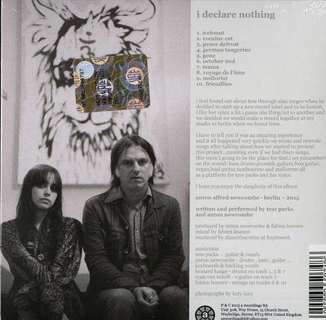 I Declare Nothing - CD Audio di Tess Parks,Anton Newcombe - 2