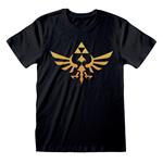 Legend of Zelda The T Shirt Nintendo Hyrule Kingdom Logo da Uomo in Nero