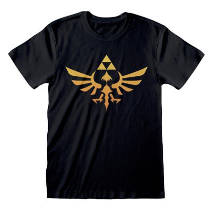 Legend of Zelda The T Shirt Nintendo Hyrule Kingdom Logo da Uomo in Nero