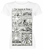 Nintendo: Legend Of Zelda - Drawings. T-Shirt Donna Tg. M