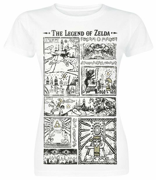 Nintendo: Legend Of Zelda - Drawings. T-Shirt Donna Tg. M