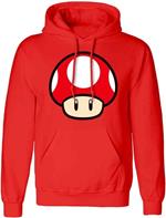 Felpa Con Cappuccio Unisex Tg. S Nintendo: Super Mario. Power Up Mushroom