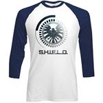 T-Shirt unisex Marvel Comics. Raglan/Baseball S.H.I.E.L.D. Symbol
