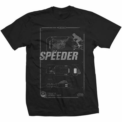 T-Shirt unisex Star Wars Rey's Speeder Tech Mens Black