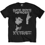 T-Shirt unisex David Bowie. Heroes Earl's Court
