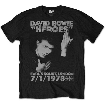 T-Shirt unisex David Bowie. Heroes Earl's Court