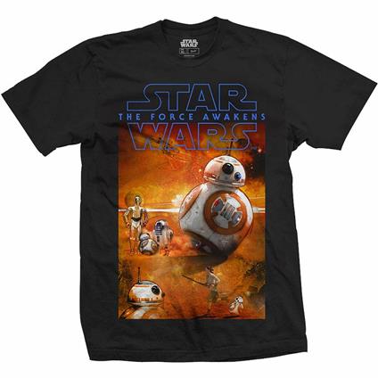 T-Shirt Unisex Tg. M. Star Wars: Episode Vii Bb-8 Composition
