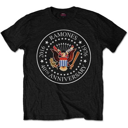 T-Shirt Unisex Ramones. 40th Anniversary Seal