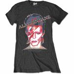 T-Shirt Donna Tg. S David Bowie. Aladdin Sane
