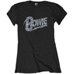 T-Shirt Donna David Bowie. Flash Logo