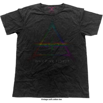 T-Shirt Unisex Tg. XL Pink Floyd. Why Vintage Finish