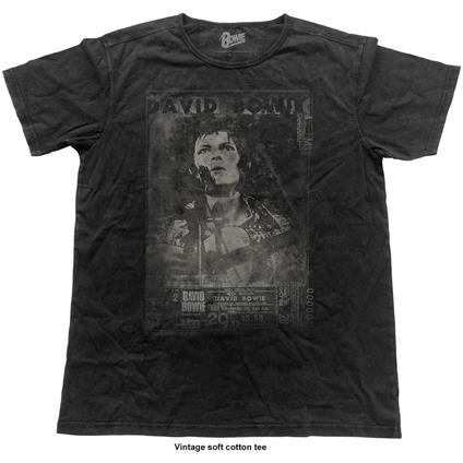 T-Shirt Unisex Tg. XL David Bowie. Live Vintage Finish