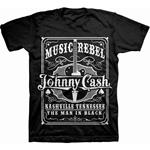 T-Shirt Unisex Johnny Cash Men's Tee: Music Rebel