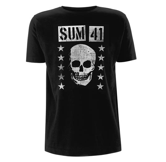 T-Shirt Unisex Tg. L Sum 41. Grinning Skull
