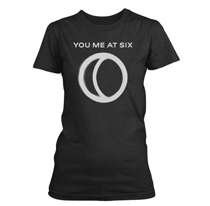You Me At Six. Half Moon T-Shirt, Girlie Womens: 12