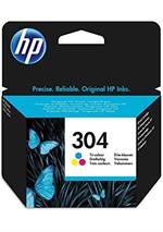 HP 304 Tricromia (N9K05AE) Cartuccia Originale per Stampanti HP a Getto di Inchiostro, Compatibile con Stampanti HP DeskJet 2620 e 2630; HP Deskjet 3720; 3730; 3750 e 3760; HP ENVY 5010; 5020 e 5030
