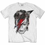 T-Shirt Unisex Tg. S David Bowie. Halftone Flash Face