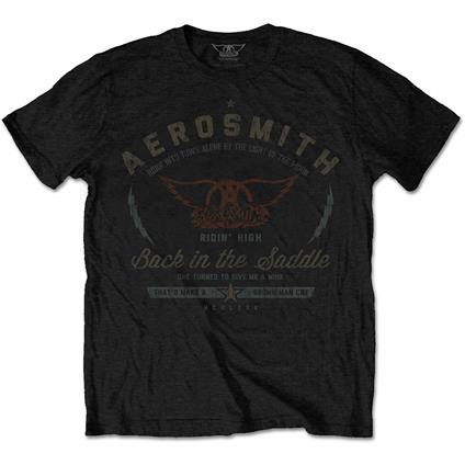 T-Shirt Unisex Tg. L Aerosmith. Back In The Saddle