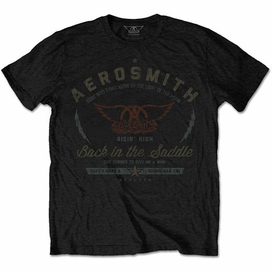 T-Shirt Unisex Tg. L Aerosmith. Back In The Saddle