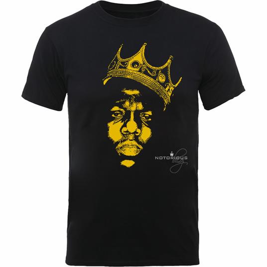 T-Shirt Unisex Tg. L. Notorious Big: Biggie Smalls: Gold Crown