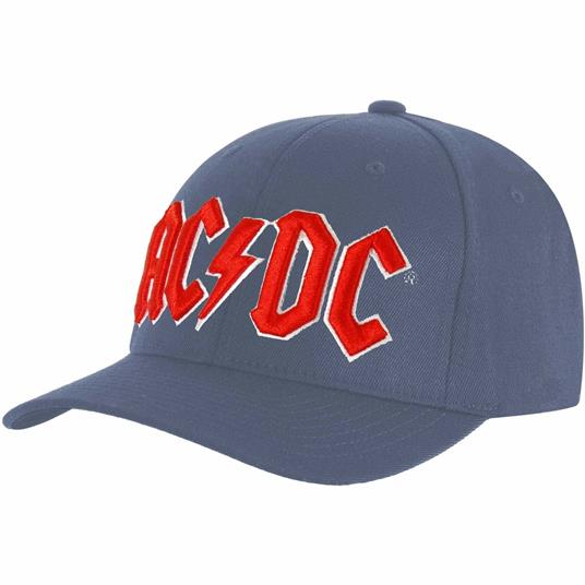 Cappellino Ac/Dc - Baseball Red Logo Denim Blue