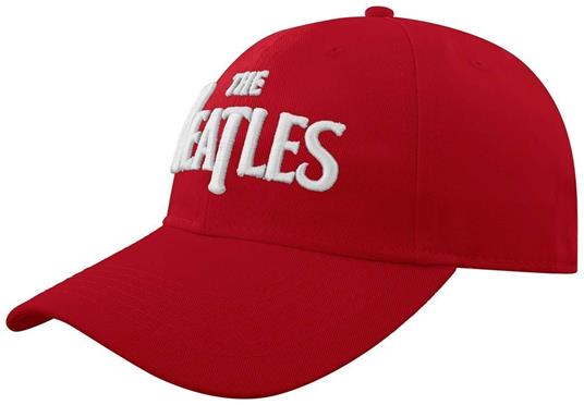 Cappellino Beatles - Baseball White Drop T Logo Red