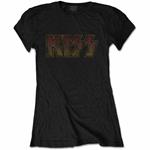 T-Shirt Donna Tg. S Kiss. Vintage Classic Logo