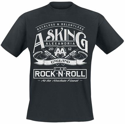 Asking Alexandria Men'S Tee: Rock N' Roll Retail Pack Medium