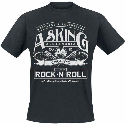 Asking Alexandria Men'S Tee: Rock N' Roll Retail Pack X-Large
