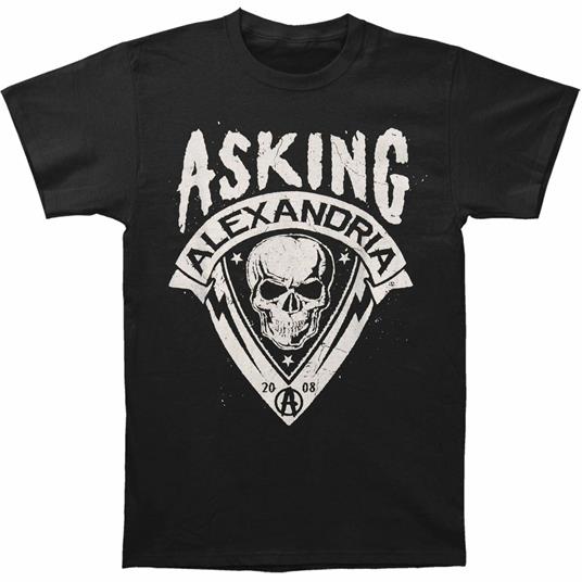 Asking Alexandria Men'S Tee: Skull Shield Retail Pack Medium