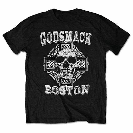 Medium Godsmack Men's Tee: Boston Skull
