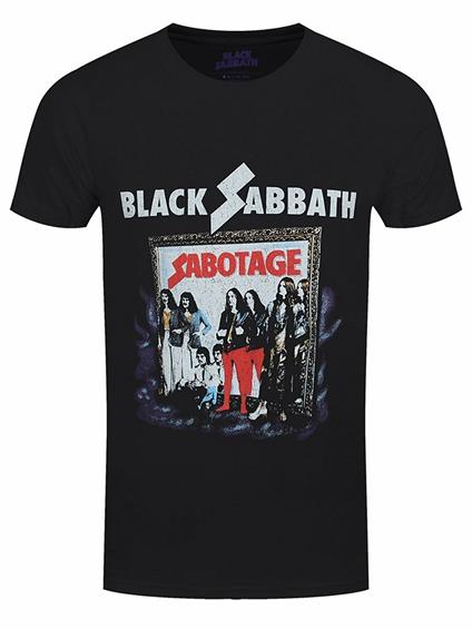 T-Shirt Unisex Tg. L Black Sabbath. Sabotage Vintage