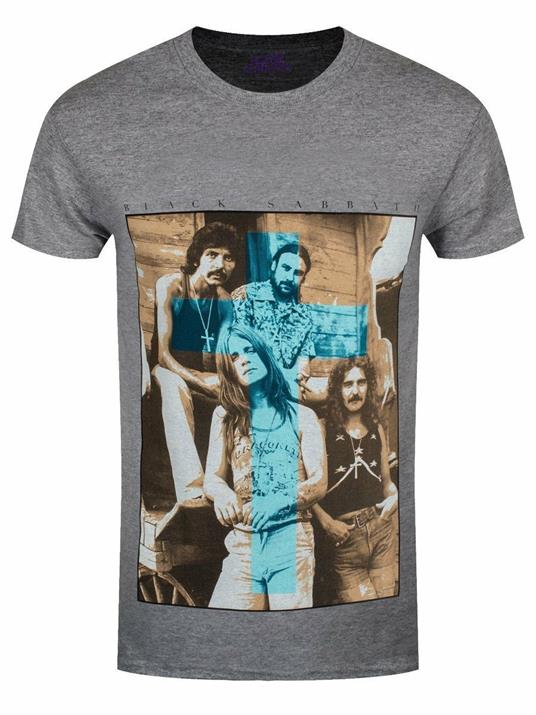 T-Shirt Unisex Tg. L Black Sabbath. Blue Cross