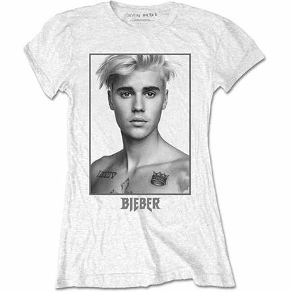 T-Shirt Donna Justin Bieber. Sorry Ladies (Back Print). Taglia M