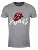 T-Shirt Unisex Tg. M Rolling Stones. No Filter Brush Strokes Grey