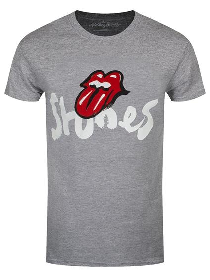 T-Shirt Unisex Tg. XL Rolling Stones. No Filter Brush Strokes Grey