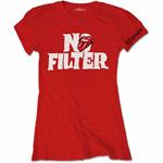 T-Shirt Donna Tg. M Rolling Stones. No Filter Header Logo Red