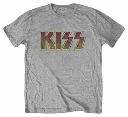 T-Shirt Unisex Tg. L Kiss - Vintage Classic Logo