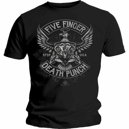 T-Shirt Unisex Five Finger Death Punch. Howe Eagle Crest. Taglia M