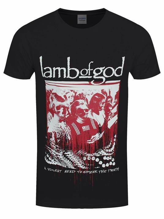 T-Shirt Unisex Lamb Of God. Enough Is Enough. Taglia S