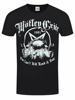 T-Shirt Unisex Motley Crue. You Can'T Kill Rock & Roll. Taglia S
