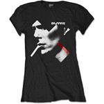 T-Shirt Donna David Bowie. X Smoke Red Lady. Taglia XL