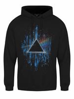 Felpa Con Cappuccio Unisex Tg. XL. Pink Floyd: The Dark Side Of The Moon Blue Splatter