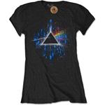 T-Shirt Donna Tg. S. Pink Floyd: The Dark Side Of The Moon Blue Splatter