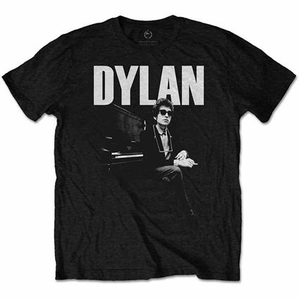 T-Shirt Unisex Bob Dylan. At Piano. Taglia XL