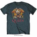 T-Shirt Unisex Tg. XL. Queen: Classic Crest Blue
