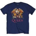 T-Shirt Unisex Tg. S. Queen: Classic Crest Blue