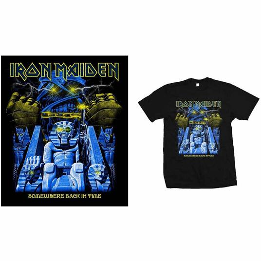 T-Shirt Unisex Tg. L. Iron Maiden: Back In Time Mummy