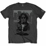 T-Shirt Unisex Tg. S. John Lennon: Denim Skyline