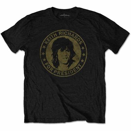 T-Shirt Unisex Tg. L. Rolling Stones: Keith For President